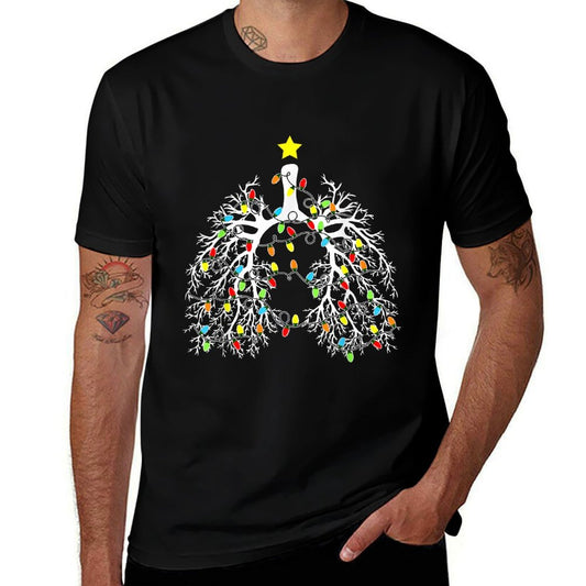 Respiratory Therapist Lung Christmas Lights RT Pulmonologist  Classic T-Shirt