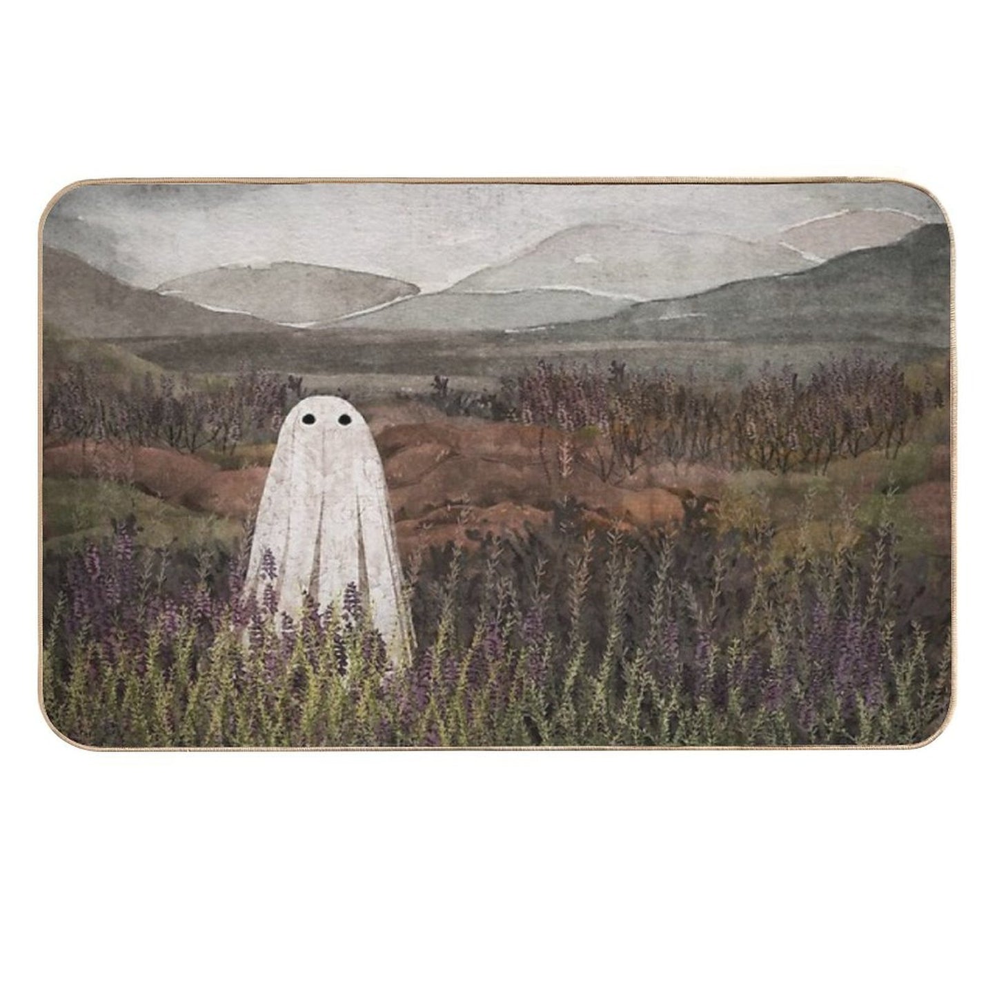 Heather Ghost  Non-Slip Bath Mat