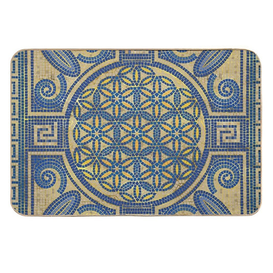 Flower of Life Mosaic Tile Ornament N1  Odorless Bath Mat