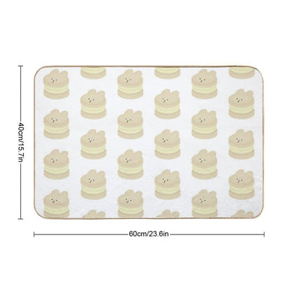Vanilla Bunny Fatcaron  Fade-Resistant Bath Mat