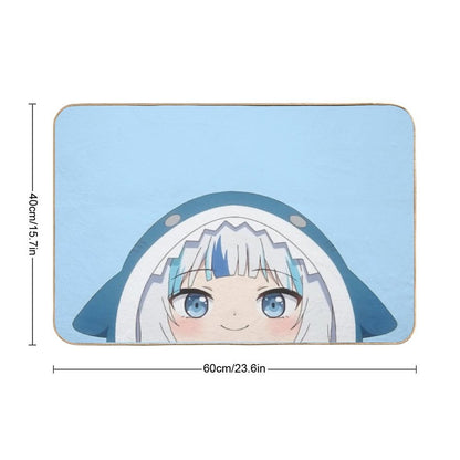 Gawr Gura Shark'd Peeker - Hololive #hololiveEnglish #holoMyth  Rapid-Drying Bath Mat