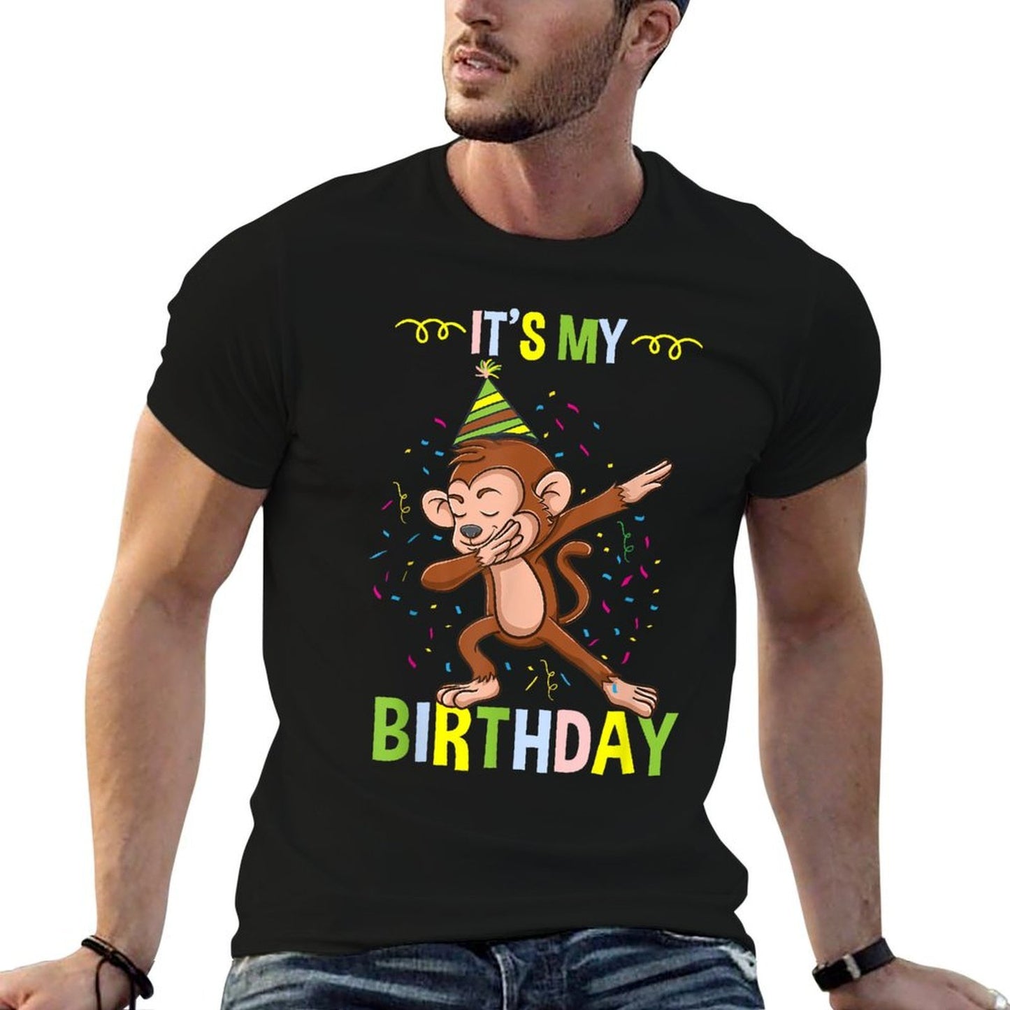 Its My Birthday Monkey  Vintage-inspired T-Shirt
