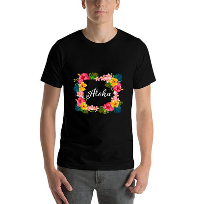 Aloha Flowers Hawaiian T Hawaii Beach Luau Party Gifts Comfortable T-Shirt