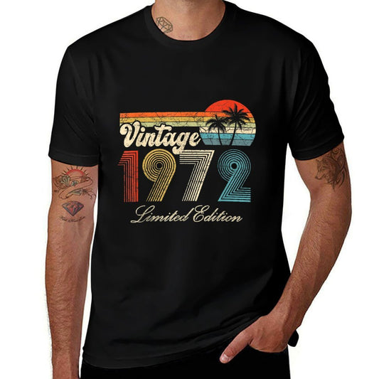 50 Years Old Vintage 1972 Limited Edition 50th Birthday  Oversized Silhouette T-Shirt