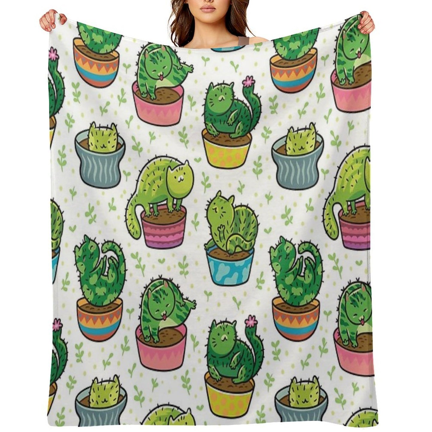 Catcus Lightweight Throw Blanket