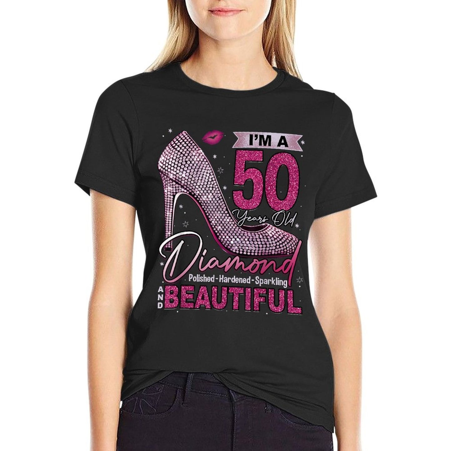 I'm A 50 Years Old Diamond, 50 And Fabulous 50th Birthday  Heathered Texture T-Shirt
