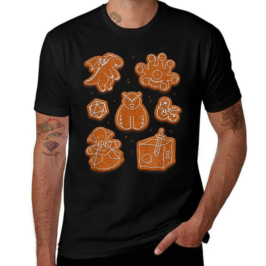 Dungeons  Dragons Christmas Gingerbread Monster Cookies  Fade-proof Color T-Shirt
