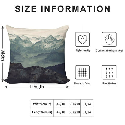 Mountain Fog Soft Ultra-Soft Texture Throw Pillow