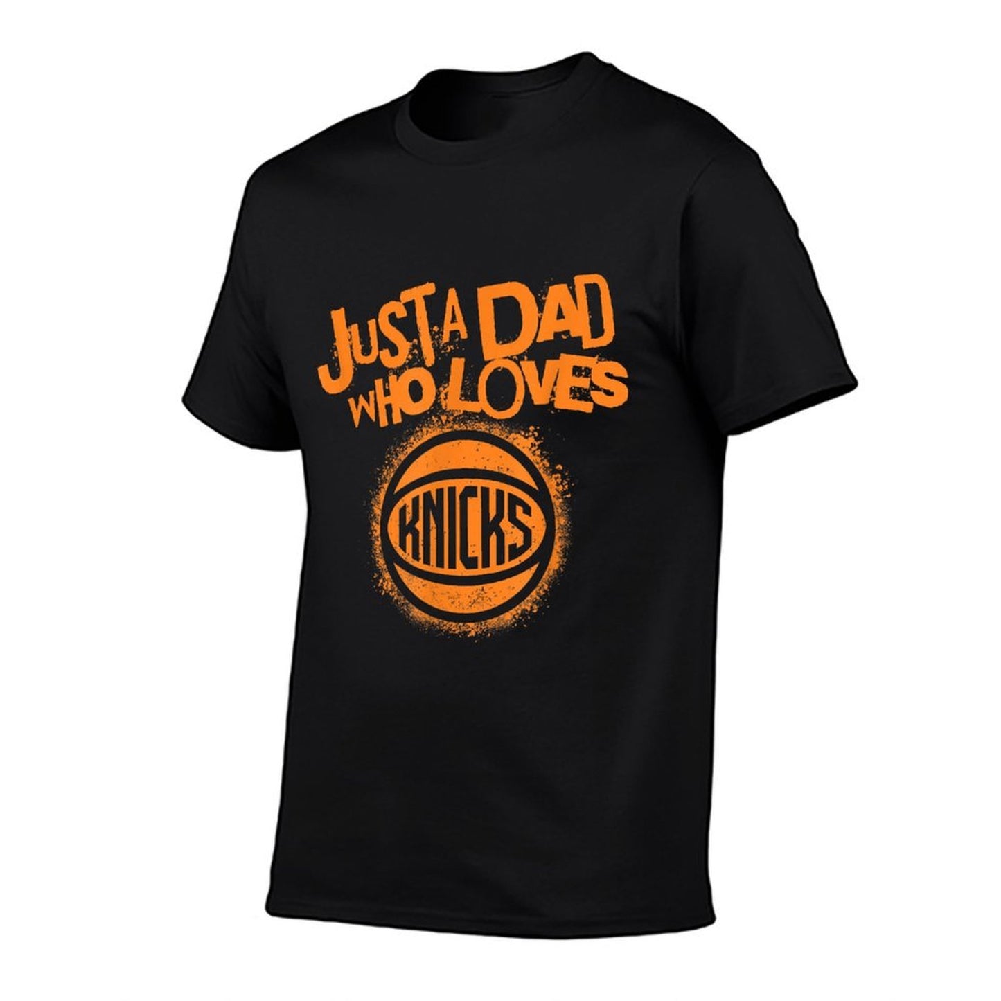 NBA New York Knicks Fathers Day Just A Dad Who Loves  Oversized Silhouette T-Shirt