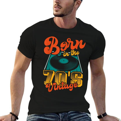 Born In The 70's Vintage Vinyl 50 Bday 50th Birthday  Quick-drying T-Shirt