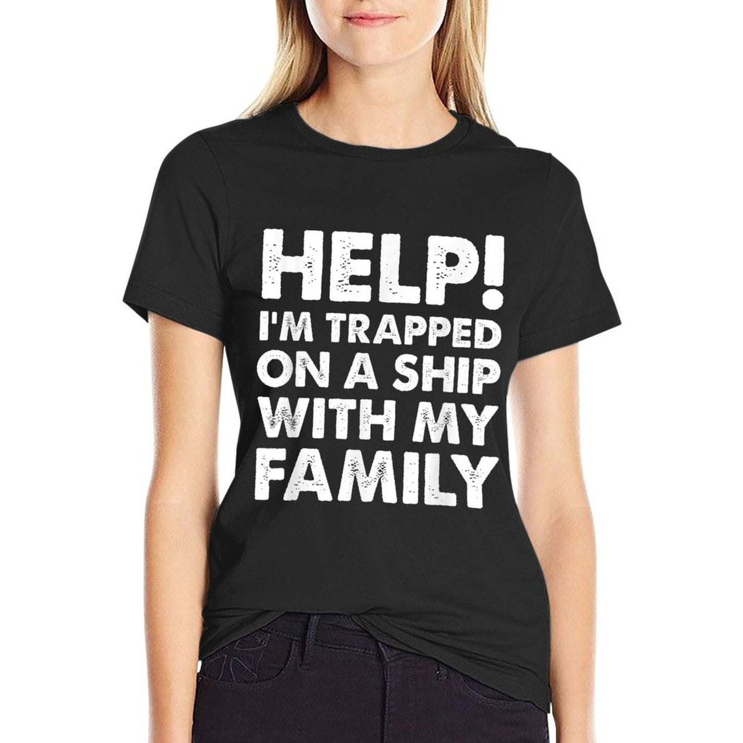 Funny Family Cruise Matching Vacation Cruising  Heathered Texture T-Shirt