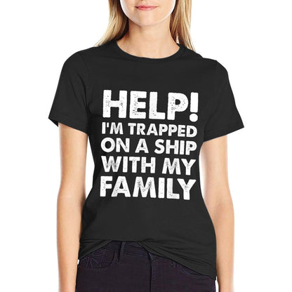 Funny Family Cruise Matching Vacation Cruising  Heathered Texture T-Shirt