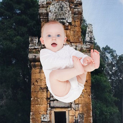 Cambodia Ankor Wat Temple, Single Suor Prat Tower Versatility Throw Blanket