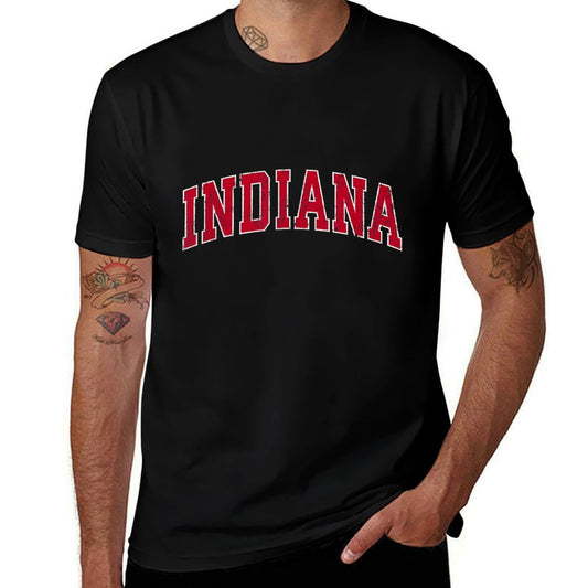 Indiana IN Vintage Sports Design Red Design  Trendy Pattern T-Shirt