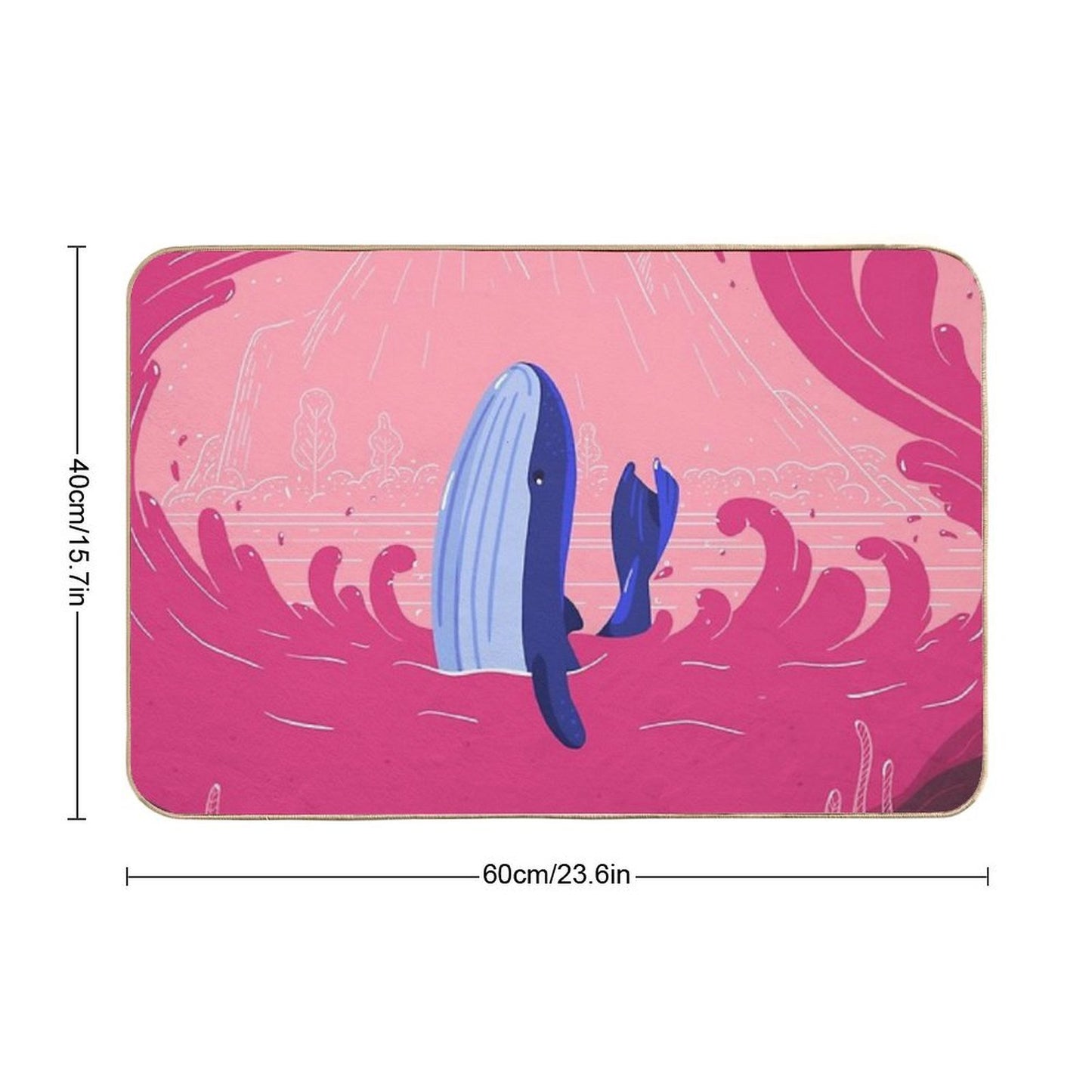 Whale Durable Bath Mat