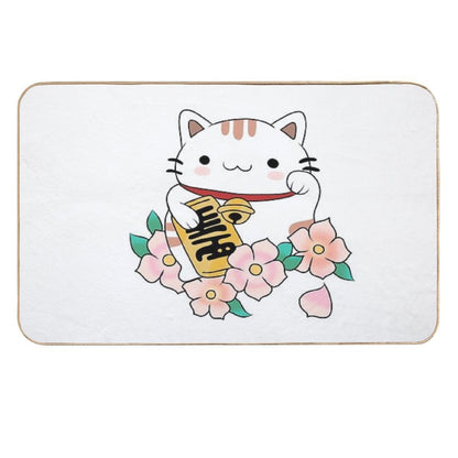 Lucky Cat  Easy Maintenance Bath Mat