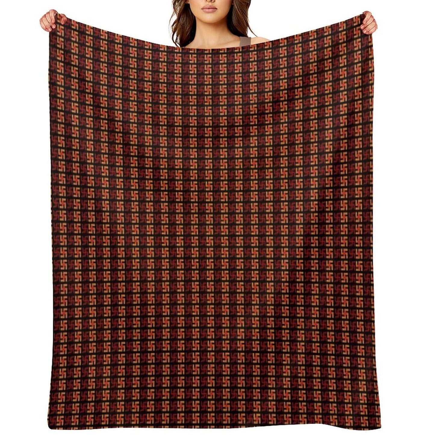Swastika Peace Good Luck Machine-washable Throw Blanket