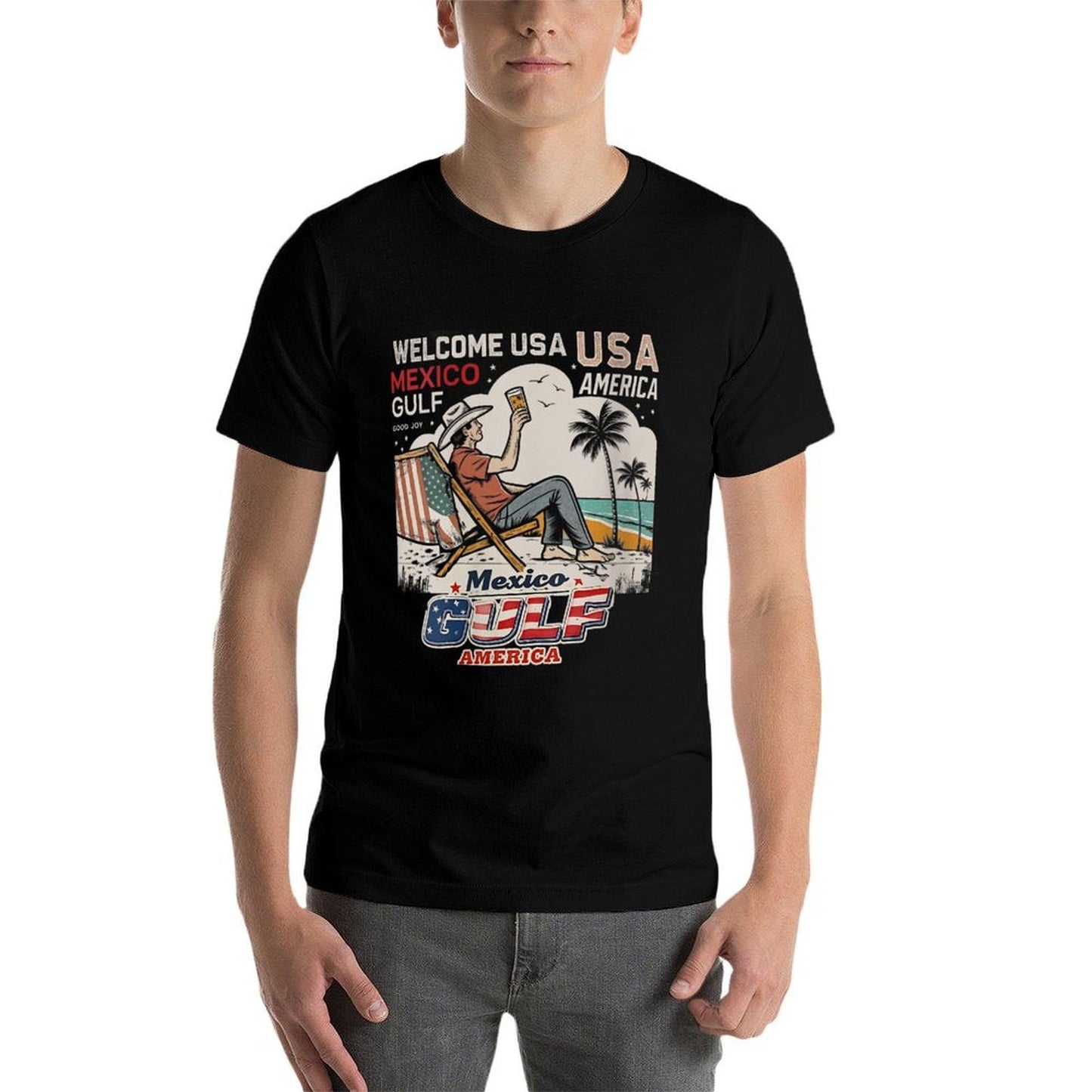 Womens Mexico Gulf America USA American America Retro Vintage  Durable T-Shirt