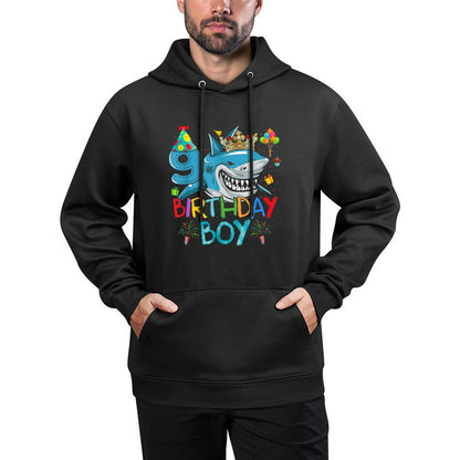 9th Birthday Shark Ocean Theme Party 9 Years Old For Boy Easy Care Hoodie
