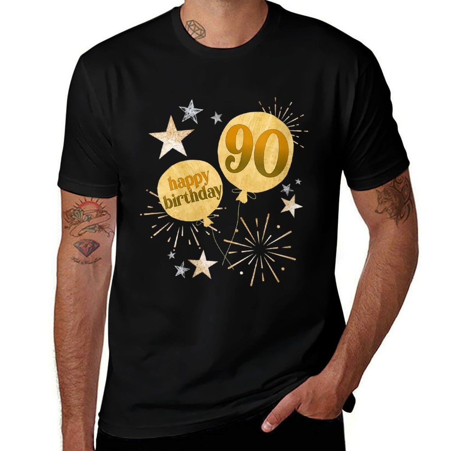 Womens Happy 90th Birthday 90 Year Old Birthday Gifts  Cotton T-Shirt