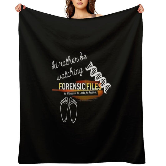 I'd Rather Be Watching Forensic Files Travel-friendly Throw Blanket
