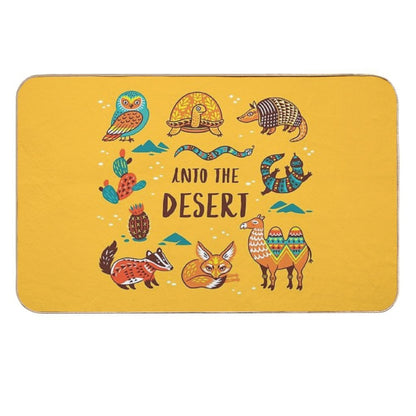 Desert Animals  Fade-Resistant Bath Mat