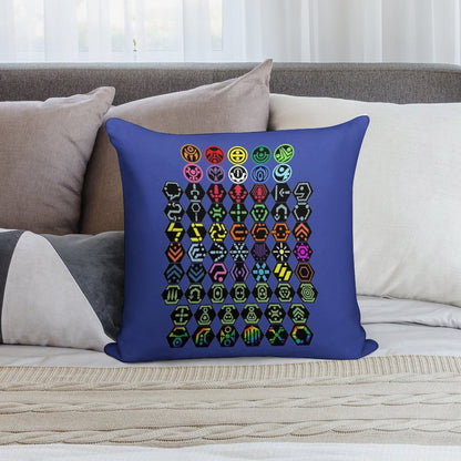 Phantasy Star Online - Icons Soft Hidden Zipper Throw Pillow
