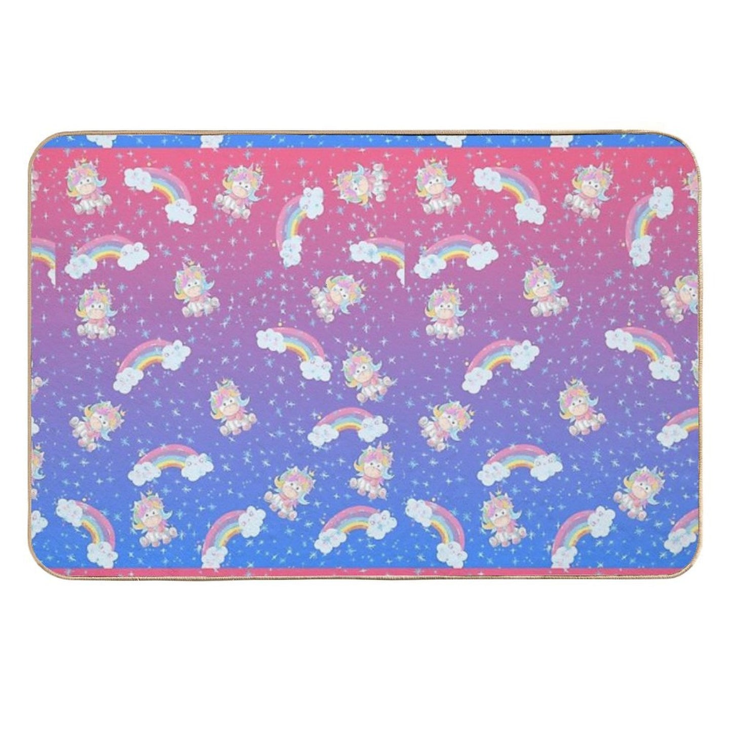 RAINBOW SPARKLE UNICORN  Stain-Proof Bath Mat