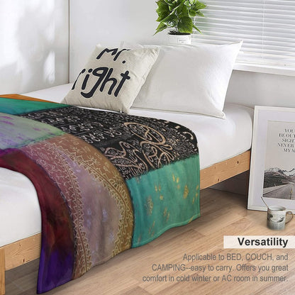 Afrikan Batik Patchwork I All-season Throw Blanket