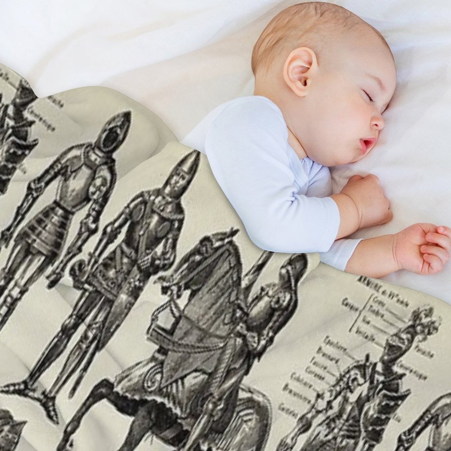 Medieval Knight Quick-dry Throw Blanket