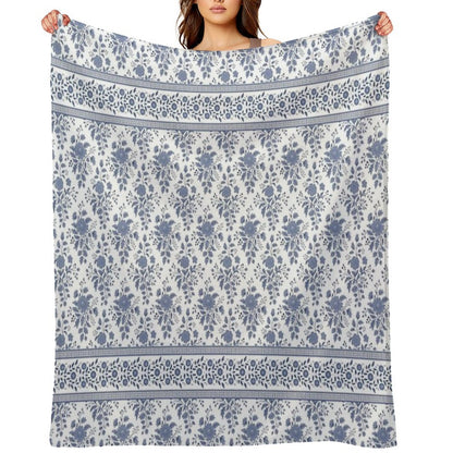 Grandma’s Blue Room Plush Throw Blanket