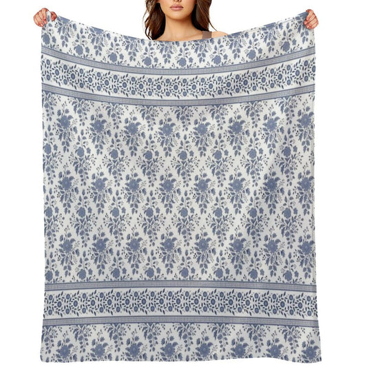 Grandma’s Blue Room Plush Throw Blanket