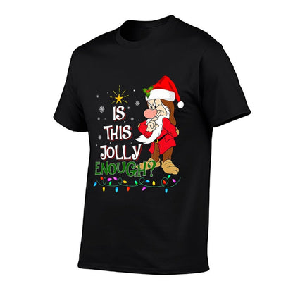 Is This Jolly Enough Grumpy Elf Pajama Christmas Lights  Eco-friendly Material T-Shirt