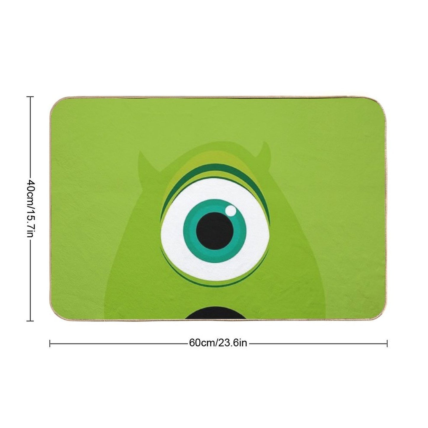 Mike Wazowski Minimalist  Dirt-Trapping Bath Mat