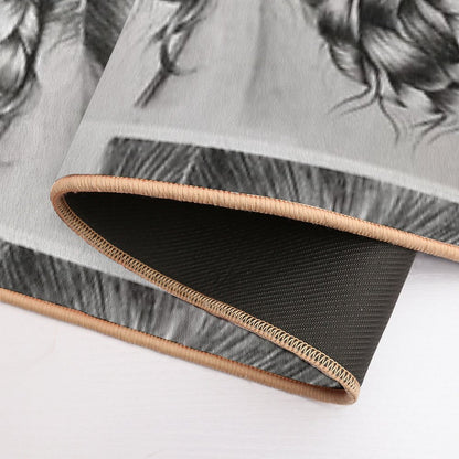 Braids in Buns  Long-Lasting Bath Mat