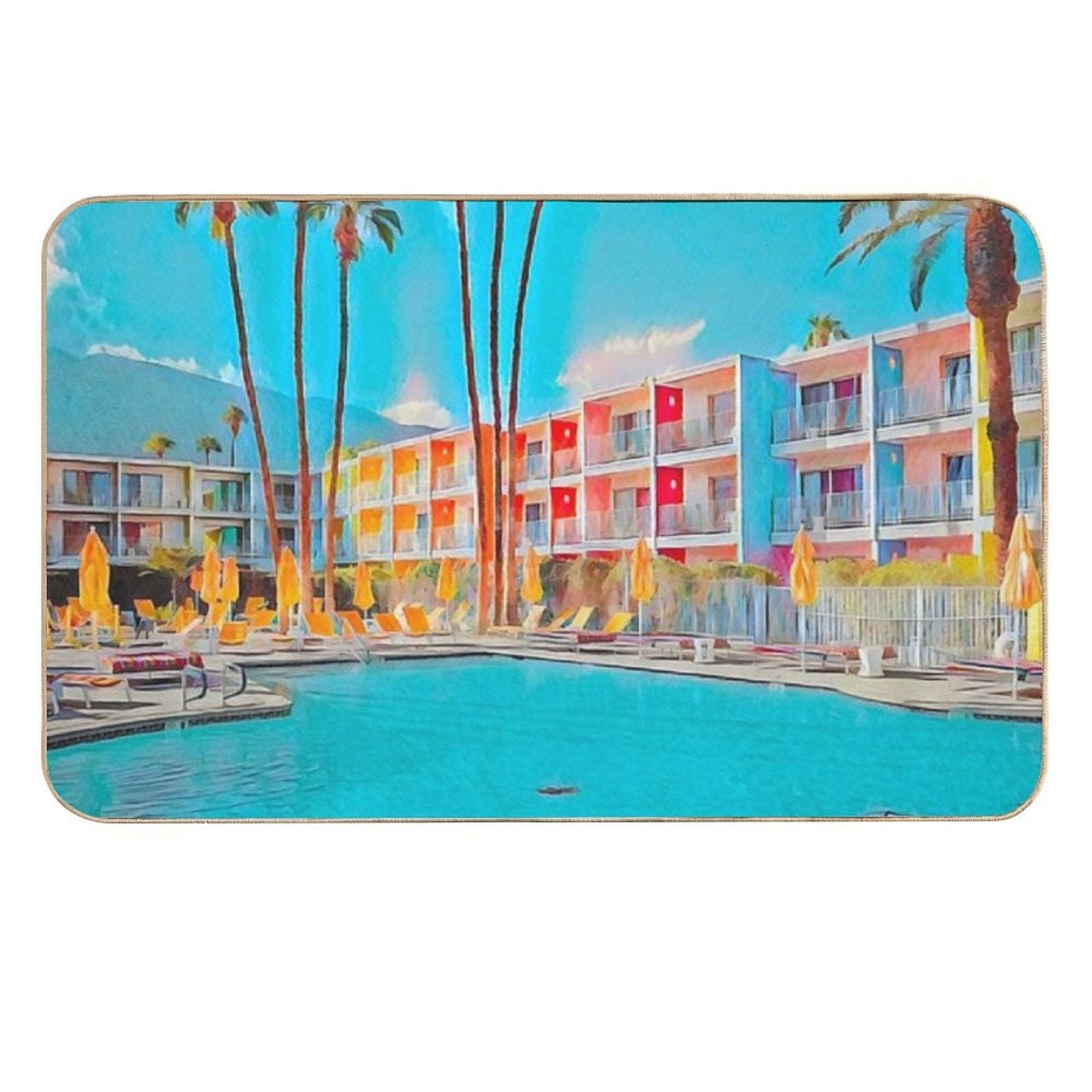 Palm Springs Holidays  Non-Slip Bath Mat