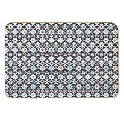 Flowers And Butterflies Abstract O  Stain-Proof Bath Mat