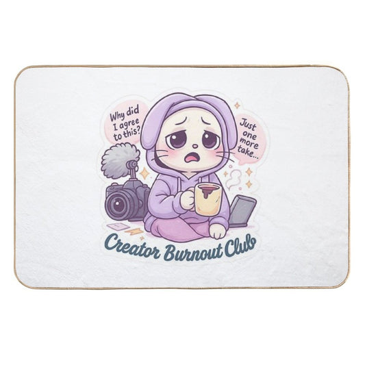Bunny Creator Burnout Club Sticker  Stain-Proof Bath Mat