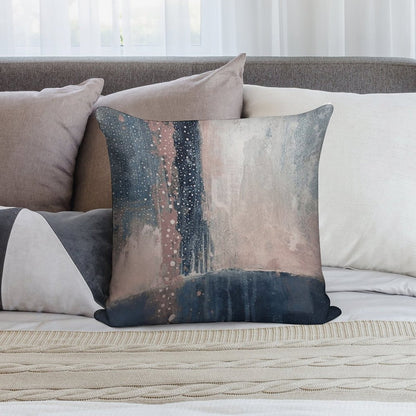 Pink Blue Abstract Soft Warmth Comfort Throw Pillow