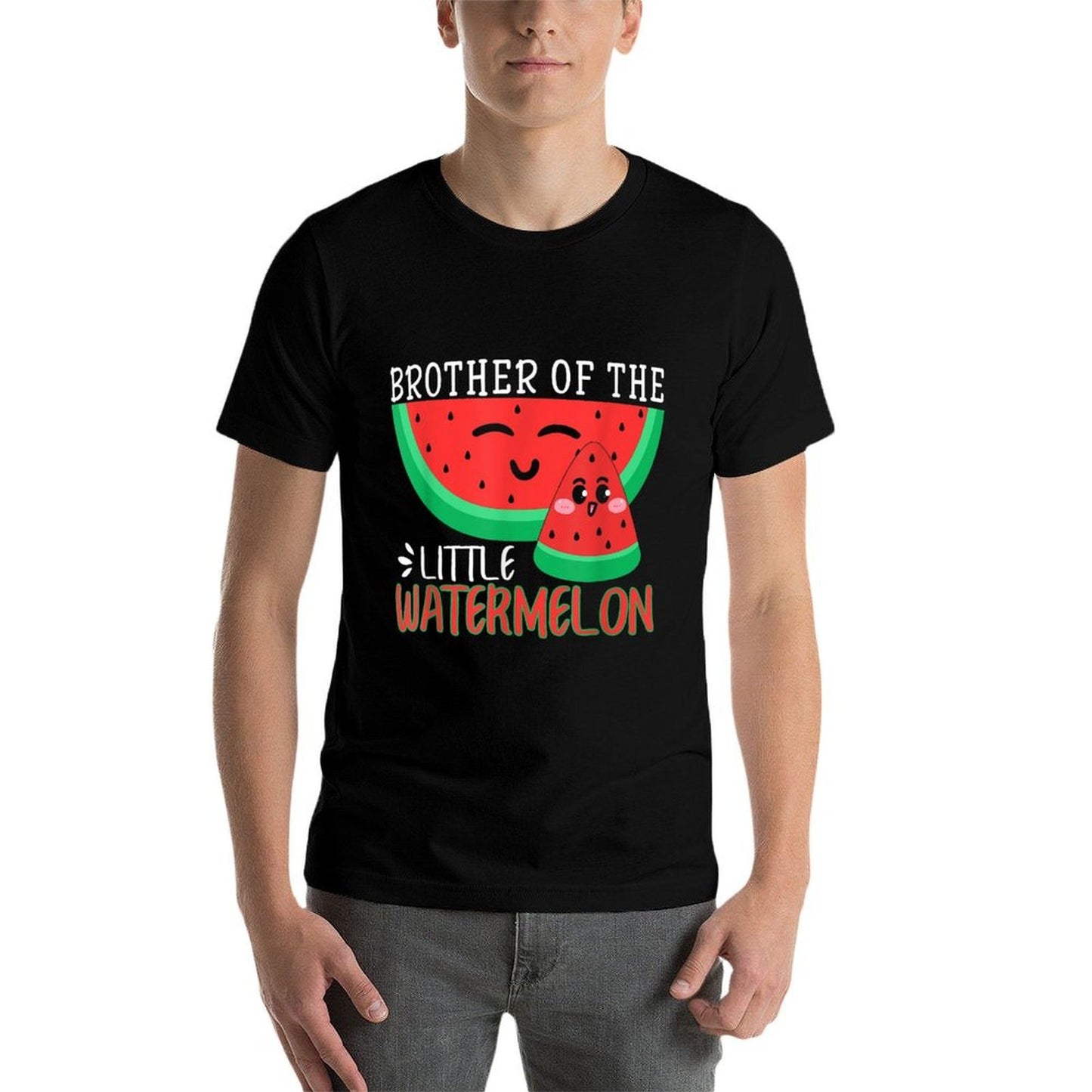Brother Of The Little Watermelon Melon Family Matching  Slim-fit Cut T-Shirt