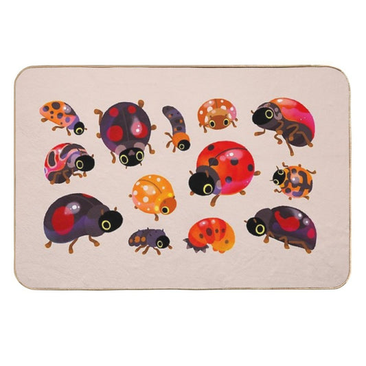 Lady Beetles  Toxin-Free Bath Mat