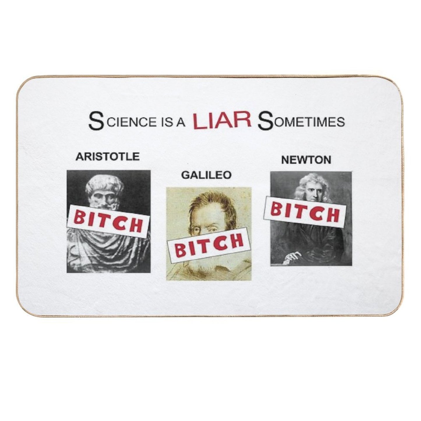 Science Is A Liar Sometimes - It's Always Sunny in Philadelphia  Dirt-Trapping Bath Mat
