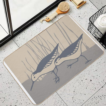 Sandpiper Beach Scene  Slip-Resistant Bath Mat