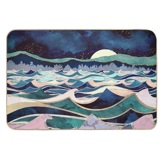 Moonlit Ocean  Repositionable Bath Mat