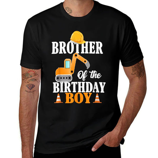 Construction Birthday Party Brother of The Birthday Boy  Stretchy T-Shirt