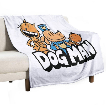 Dog Man  Dog Man X Petey And Li'l Petey Travel-friendly Throw Blanket