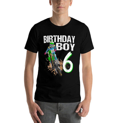 Dirtbike Motocross MX - Borthday Boy 6 Th Birthday Toddler  Breathable T-Shirt