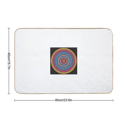 Festival of Radiance – Color Therapy Mandala for Joy, Unity & Celebration  Fade-Resistant Bath Mat