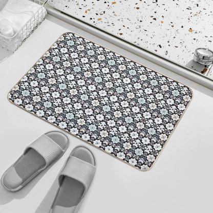 Flowers And Butterflies Abstract O  Stain-Proof Bath Mat