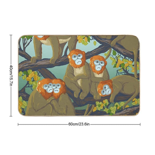 Monkeys  Anti-Trip Bath Mat